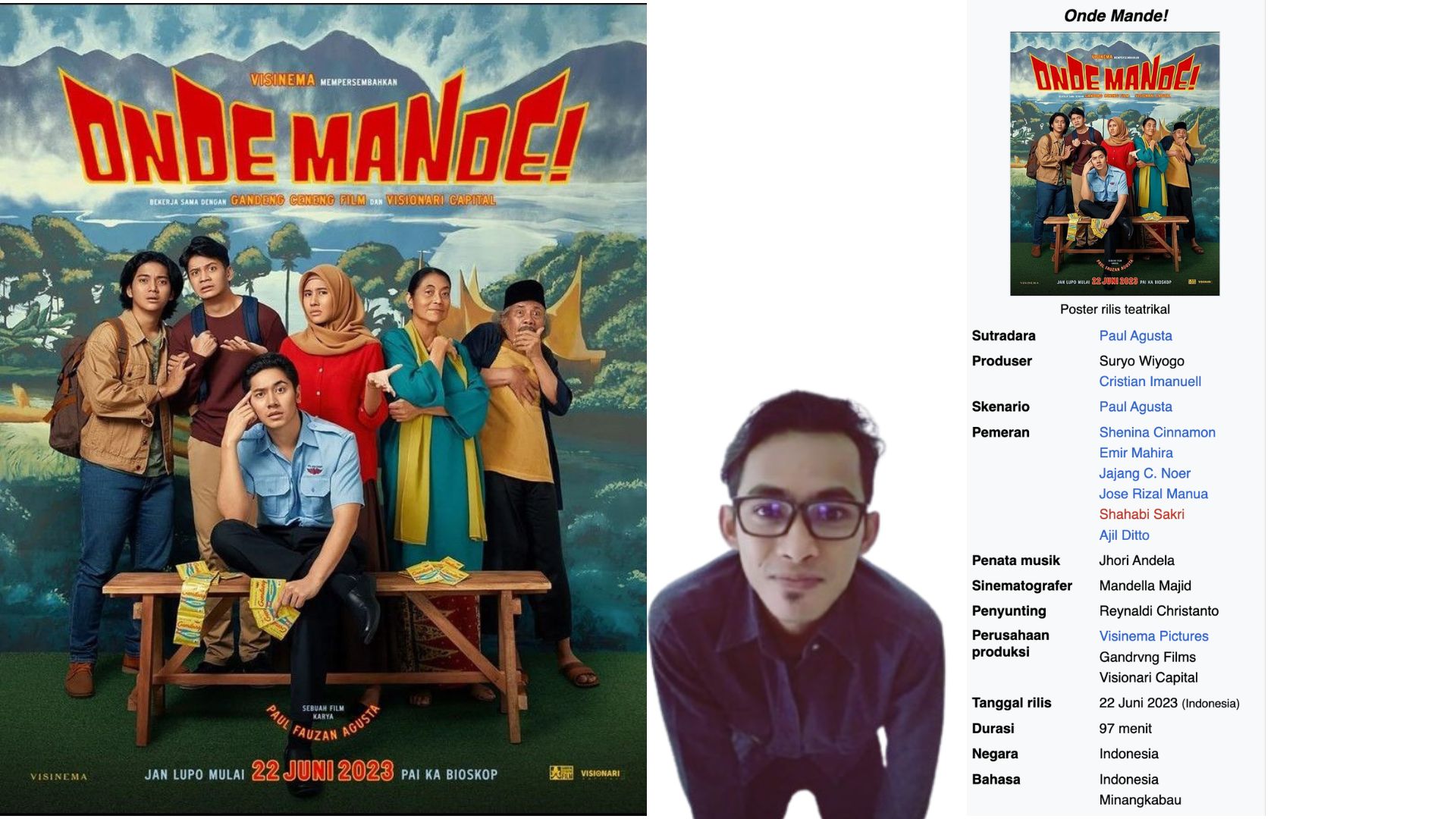 Jhori Andela Alumni Seni Karawitan Dipercaya sebagai Komposer Film Layar Lebar “Onde Mande!” pemusik / 23-June-2023 Sumatera Barat kembali menjadi sorotan dunia perfilman melalui karya terbarunya, “Onde Mande!”, sebuah film drama komedi yang menggambarkan kehidupan masyarakat tepi Danau Maninjau. Film ini tak hanya menarik dari segi cerita dan sinematografi, tetapi juga dari aspek musik yang kental dengan nuansa Minangkabau. Salah satu sosok di balik keunikan musik dalam film ini adalah Jhori